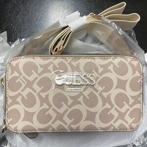 Guess Lewiston Double Zip Crossbody (Caramel)
